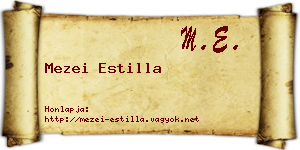 Mezei Estilla névjegykártya